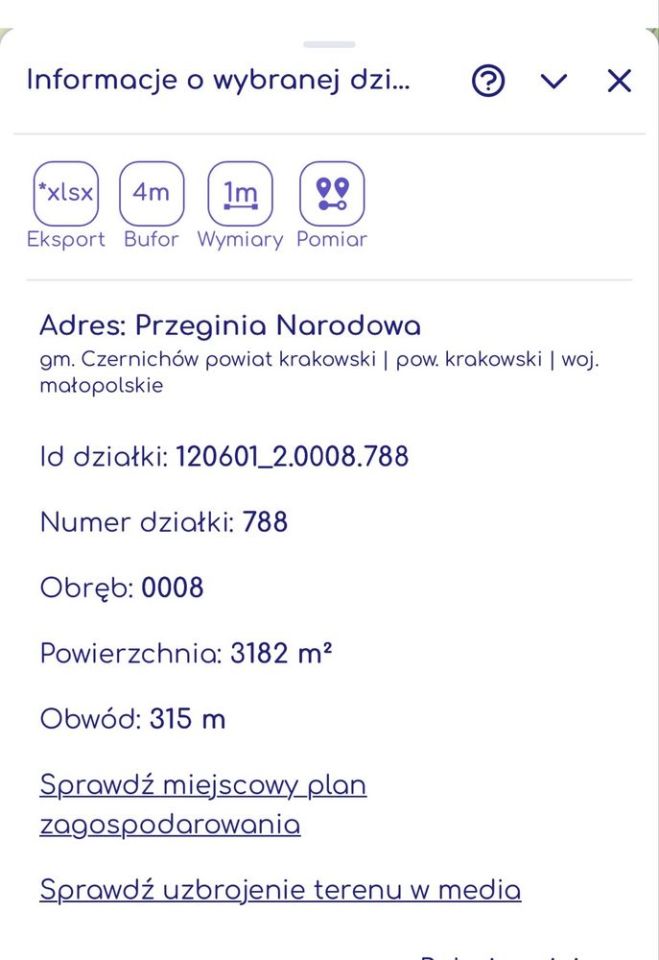 Działka rolno-budowlana Przeginia Narodowa, ul. Za Tamą. Zdjęcie 2