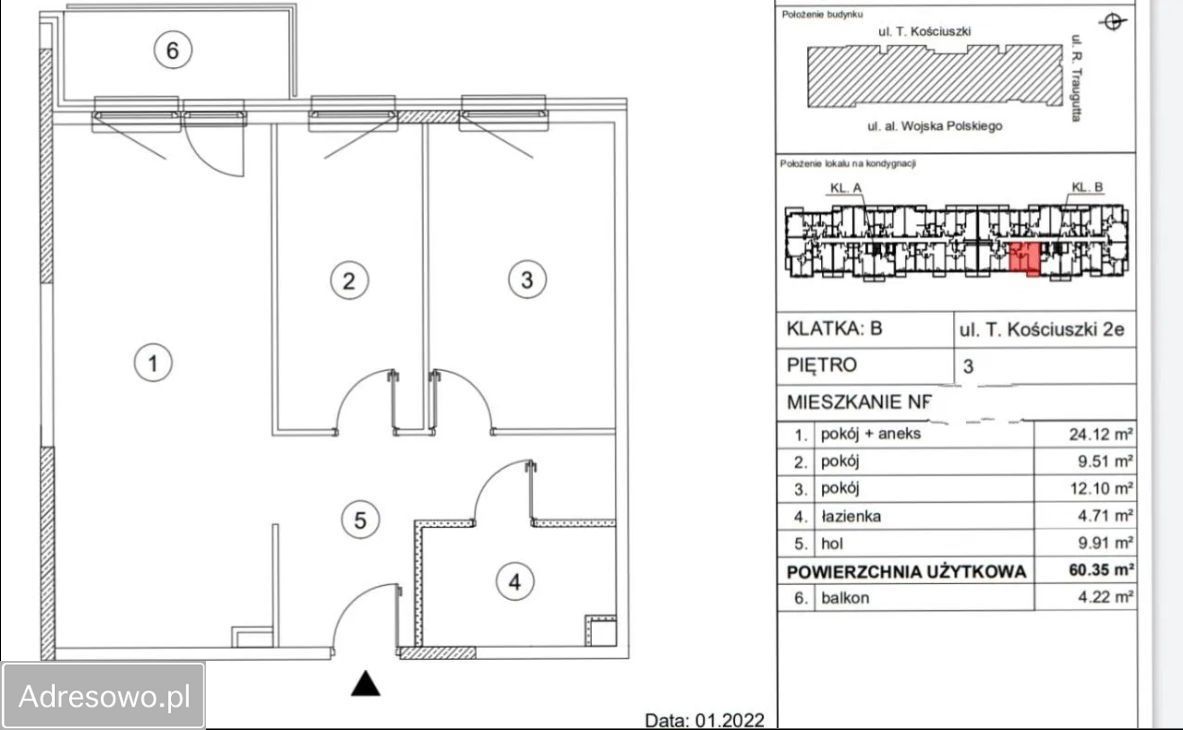 Mieszkanie 3-pokojowe Piastów, ul. T. Kościuszki. Zdjęcie 16