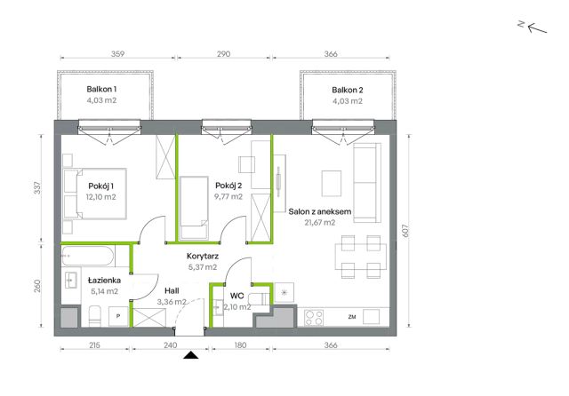 Mieszkanie 3-pokojowe Warszawa Targówek, ul. Oliwska. Zdjęcie 16