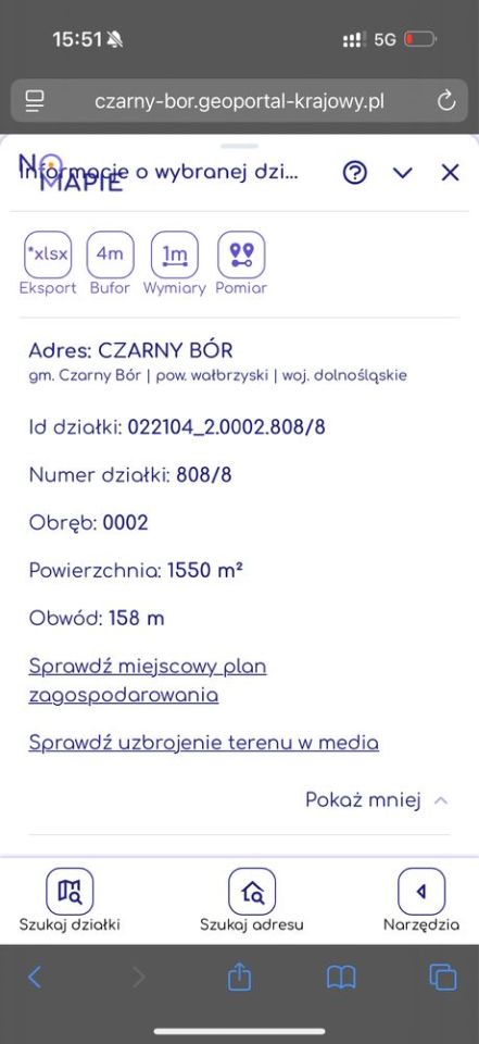 Działka budowlana Czarny Bór. Zdjęcie 2