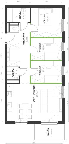 Mieszkanie 4-pokojowe Wrocław Maślice, ul. Augustowska. Zdjęcie 6