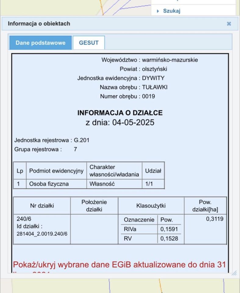 Działka rolno-budowlana Tuławki. Zdjęcie 3