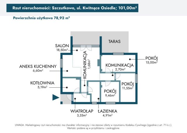 dom wolnostojący, 4 pokoje Szczutkowo, ul. Kwitnące Osiedle. Zdjęcie 19