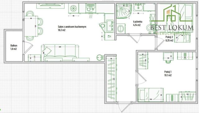 Mieszkanie 3-pokojowe Kielce Uroczysko, ul. Władysława Orkana. Zdjęcie 9