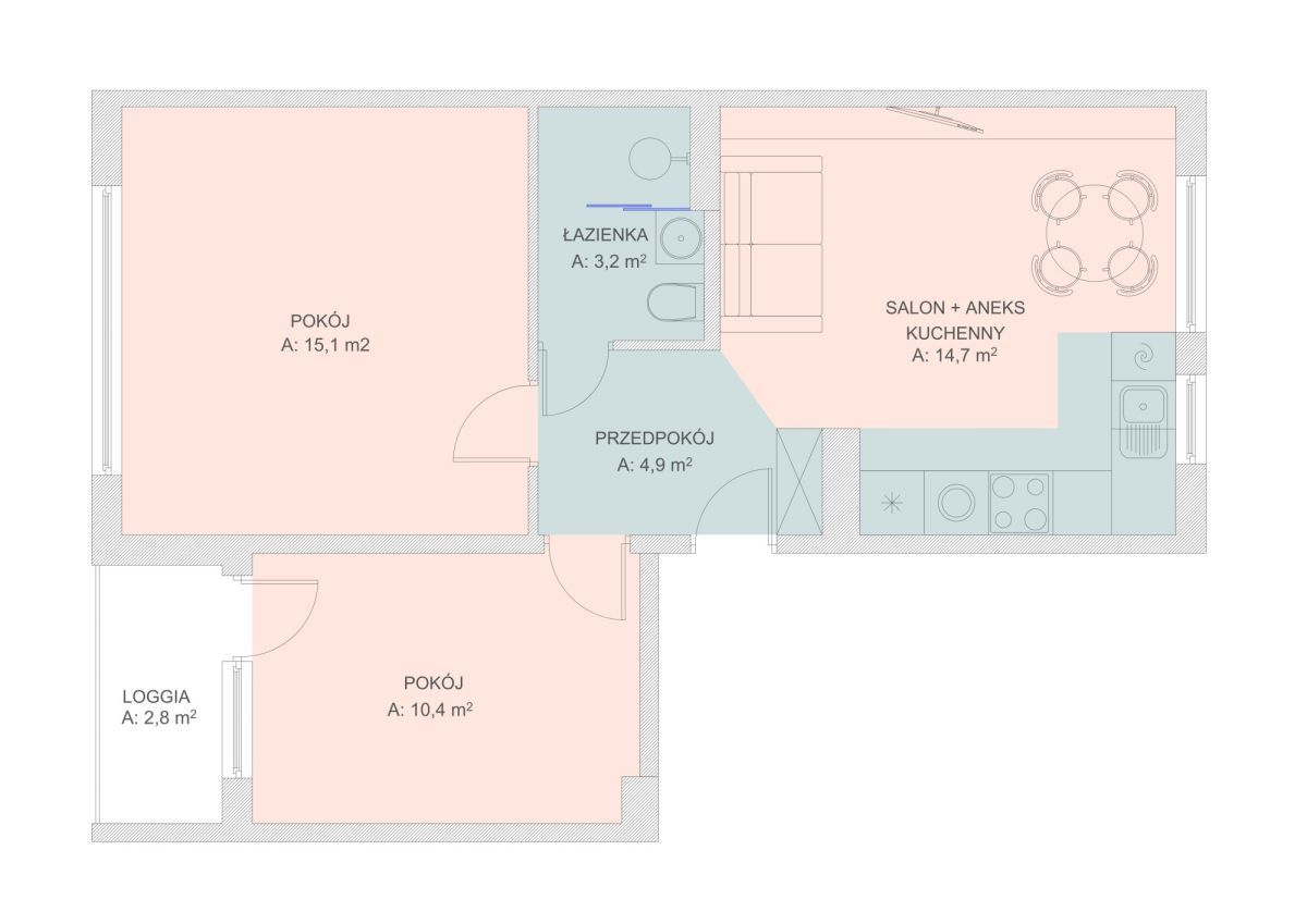 Mieszkanie 3-pokojowe Warszawa Mokotów, ul. Konstancińska. Zdjęcie 21