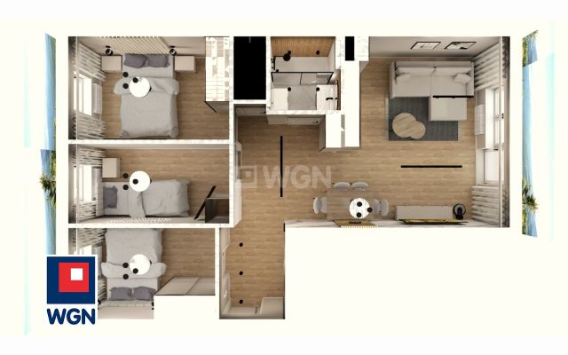 Mieszkanie 4-pokojowe Elbląg Zawada, ul. Józefa Wybickiego. Zdjęcie 14