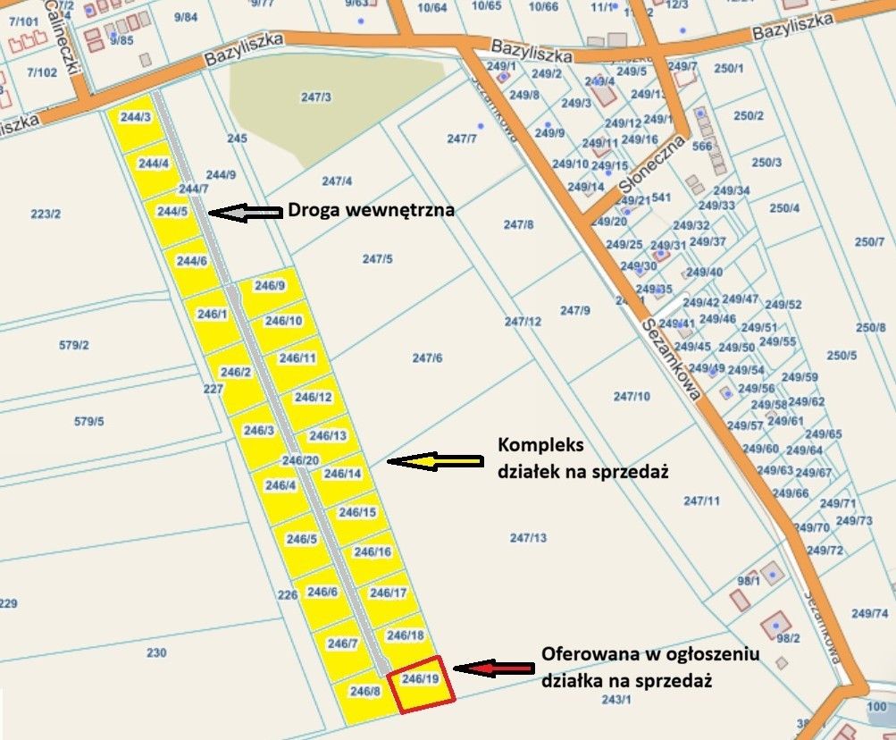 Działka budowlana Rusinowo, ul. Bazyliszka. Zdjęcie 5
