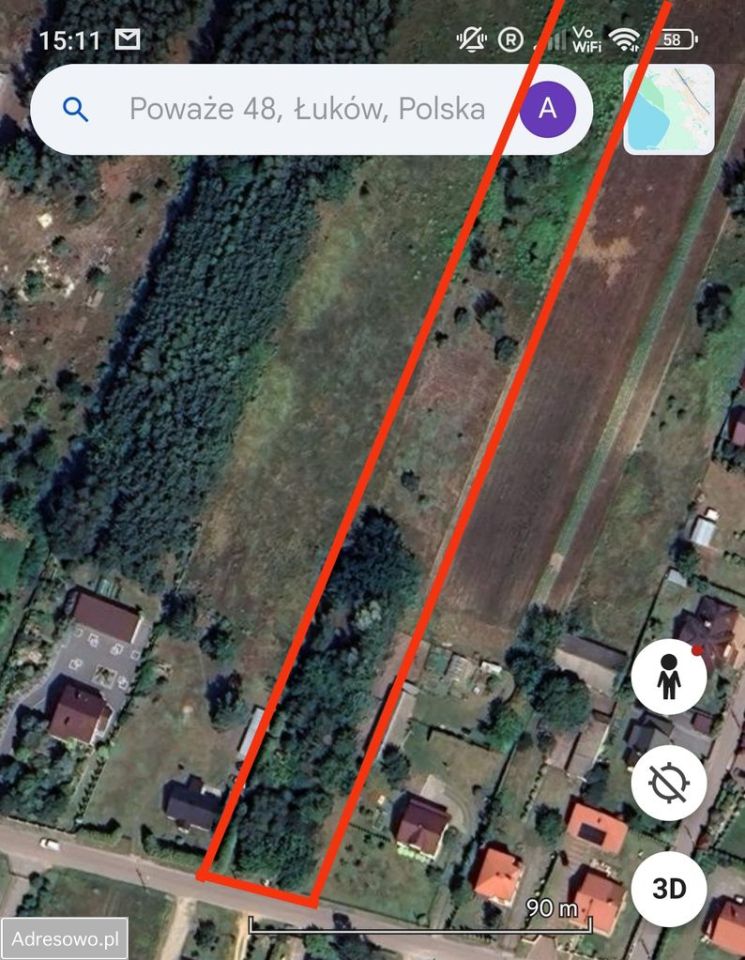Działka rolno-budowlana Łuków, ul. Poważe. Zdjęcie 5
