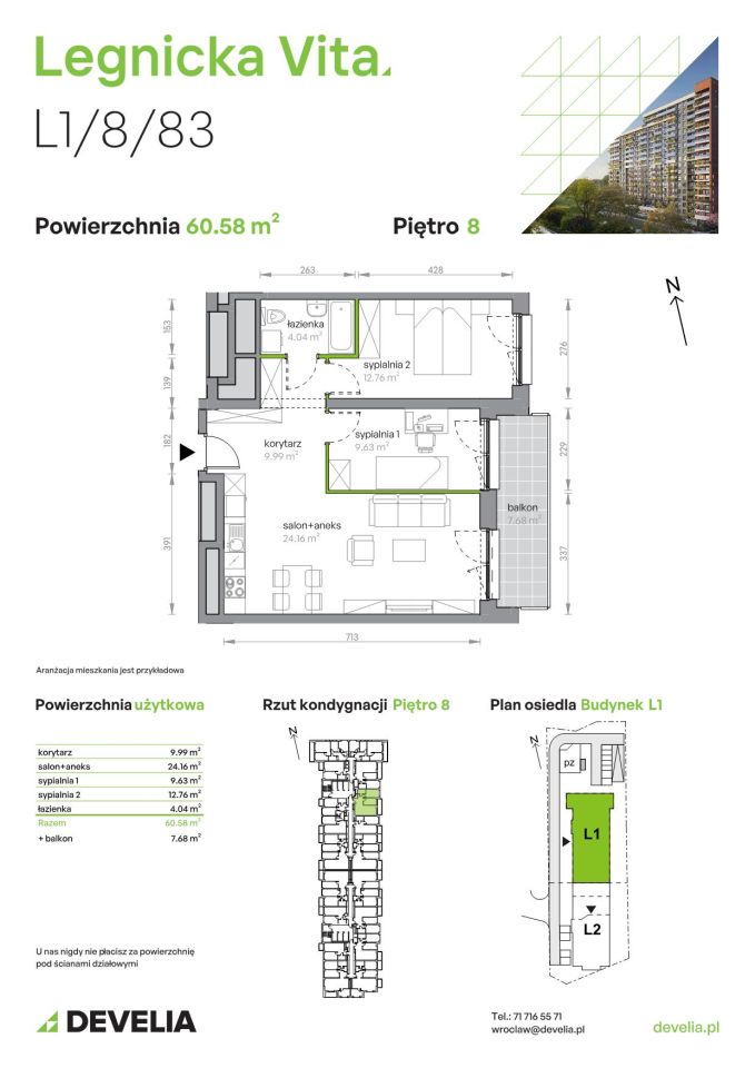 Mieszkanie 3-pokojowe Wrocław Popowice, ul. Legnicka. Zdjęcie 8