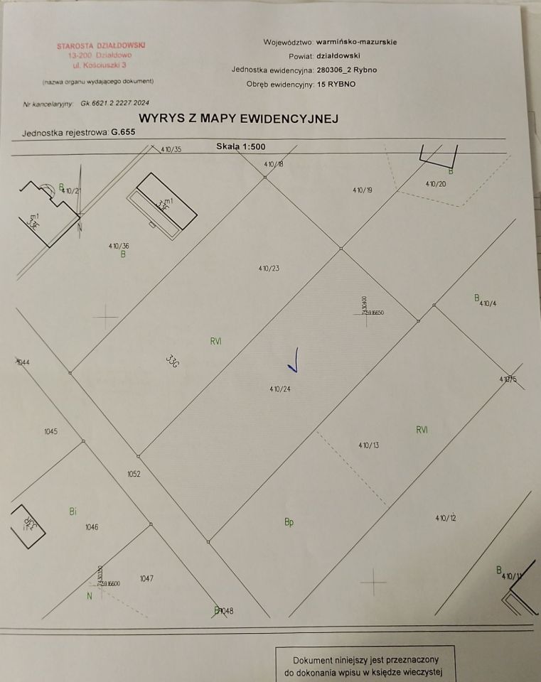 Działka rekreacyjna Rybno. Zdjęcie 1