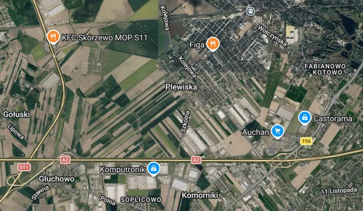Działka inwestycyjna Plewiska, ul. Szkolna