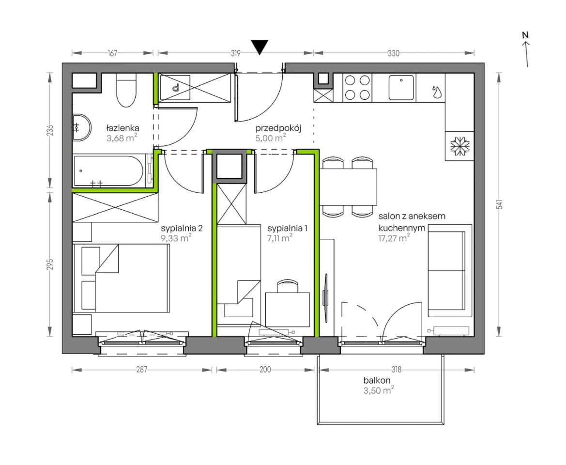 Mieszkanie 3-pokojowe Kraków Płaszów, ul. Myśliwska. Zdjęcie 25