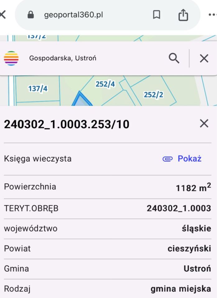 Działka rolno-budowlana Ustroń Nierodzim, ul. Gospodarska. Zdjęcie 3