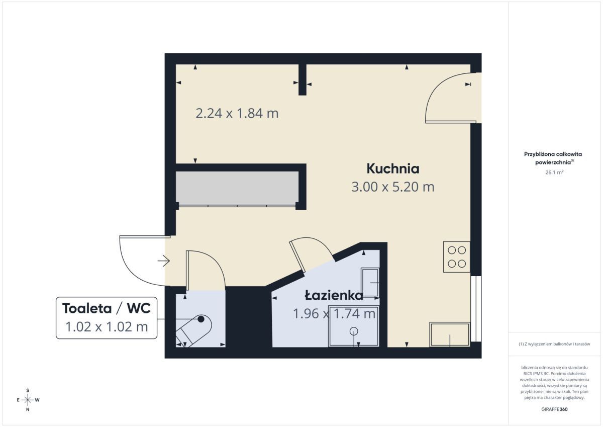 Mieszkanie 1-pokojowe Gdynia Chylonia, ul. Ludwika Zamenhofa. Zdjęcie 9