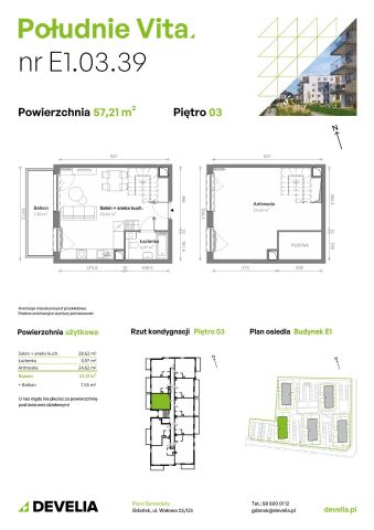 Mieszkanie 2-pokojowe Gdańsk Orunia Górna, ul. Kazimierza Wielkiego. Zdjęcie 7