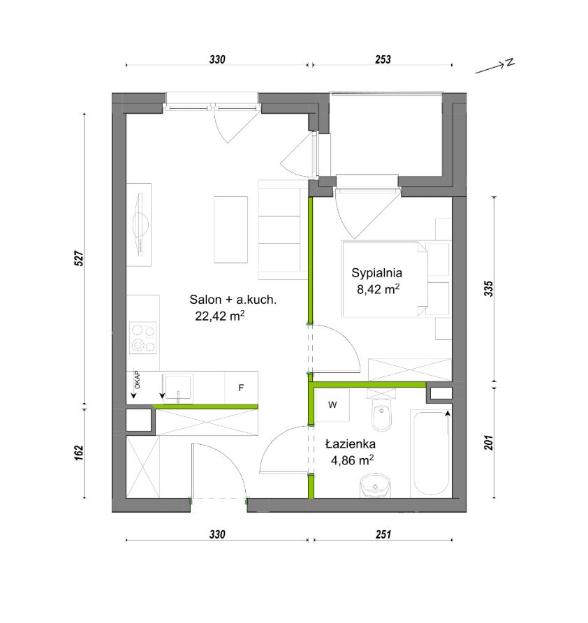 Mieszkanie 2-pokojowe Wrocław Ołtaszyn, ul. Orawska. Zdjęcie 8