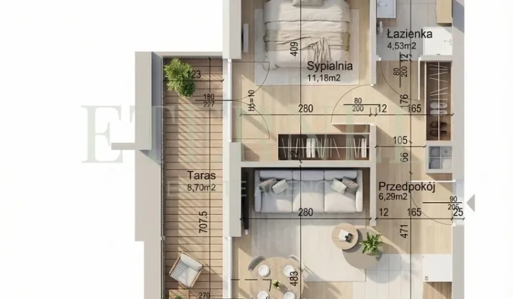 Mieszkanie 2-pokojowe Kraków Czyżyny, ul. Śliwkowa