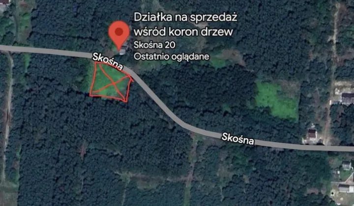 Działka Kolonia Obrowska, ul. Skośna