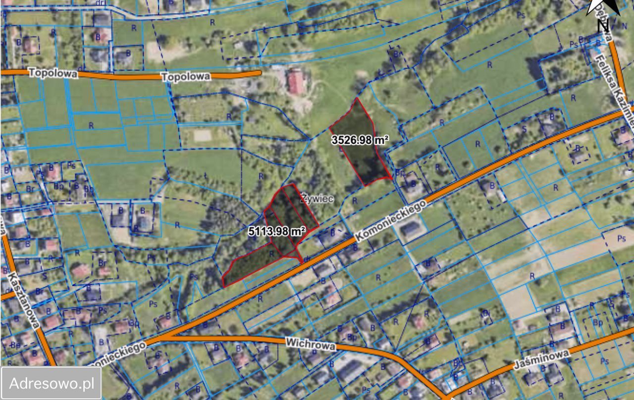 Działka rolno-budowlana Żywiec, ul. Komonieckiego. Zdjęcie 6