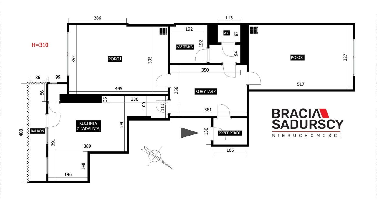 Mieszkanie 2-pokojowe Kraków Krowodrza, ul. Fryderyka Chopina. Zdjęcie 3