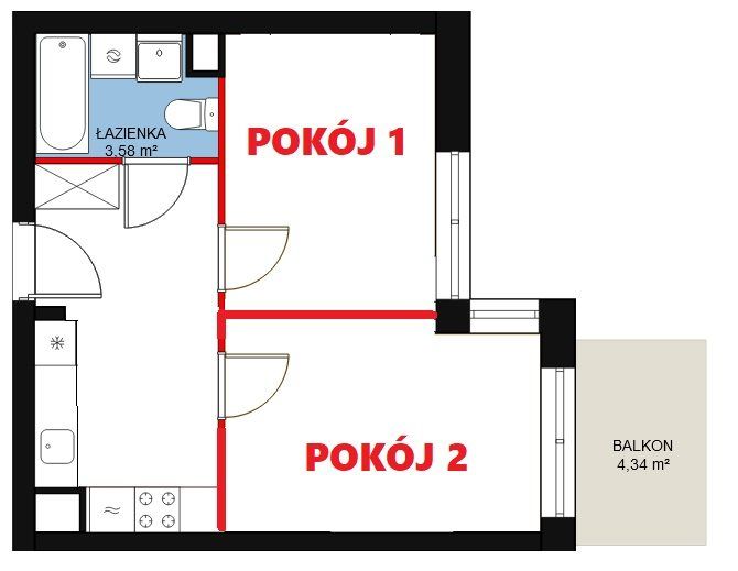 Mieszkanie 2-pokojowe Lublin. Zdjęcie 12
