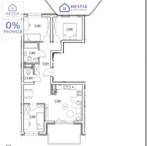 Mieszkanie 4-pokojowe Szczecin Żelechowa, ul. Maksymiliana Golisza. Zdjęcie 2