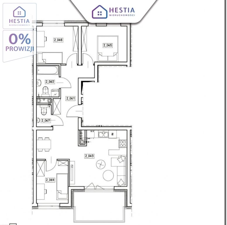 Mieszkanie 4-pokojowe Szczecin Żelechowa, ul. Maksymiliana Golisza. Zdjęcie 2