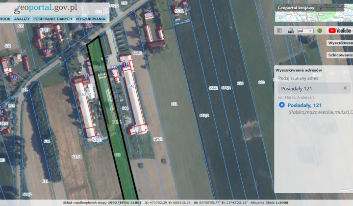 Działka inwestycyjna Posiadały