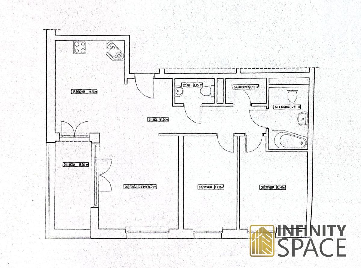 Mieszkanie 3-pokojowe Warszawa Śródmieście, ul. Pokorna. Zdjęcie 17