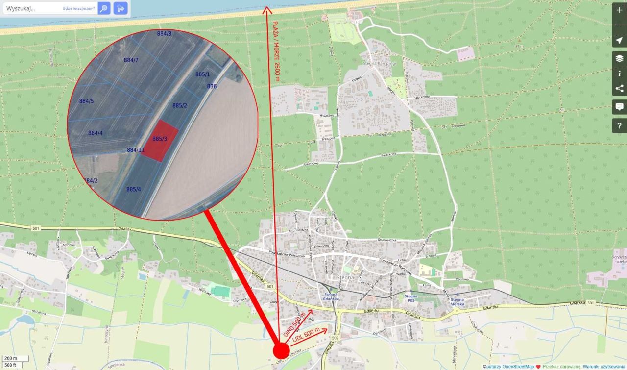 Działka budowlana Stegna, ul. Rycerska. Zdjęcie 3