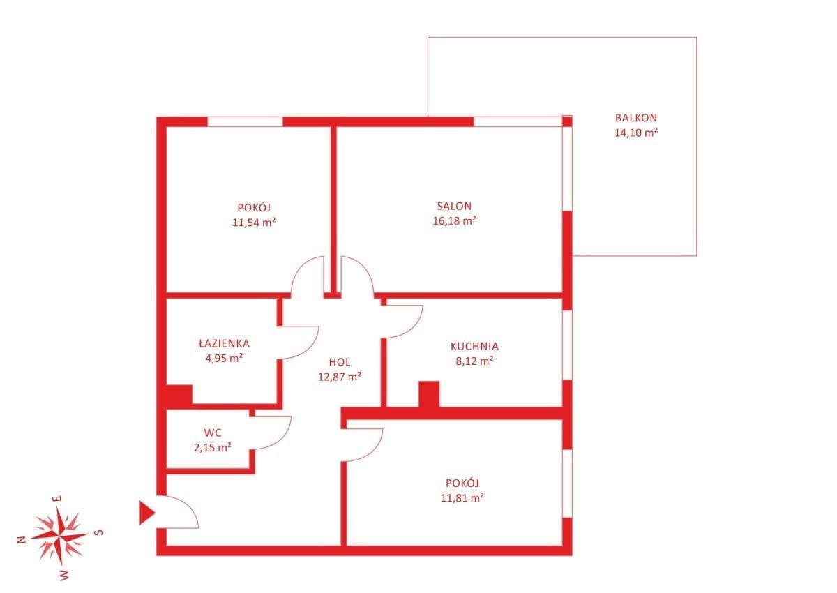Mieszkanie 3-pokojowe Pogórze, ul. Teodora Śliwińskiego. Zdjęcie 8