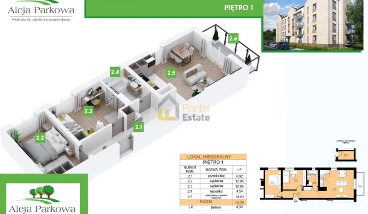 Mieszkanie 3-pokojowe Wieliczka, os. Karola Szymanowskiego