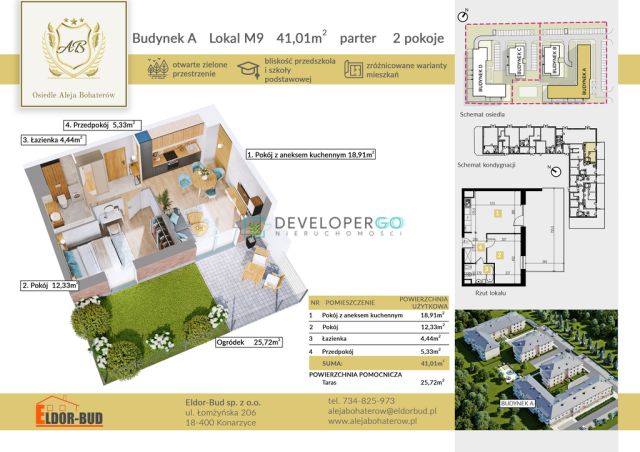 Mieszkanie 2-pokojowe Komorowo, ul. płk. Dyplomowanego Ludwika Bociańskiego. Zdjęcie 2