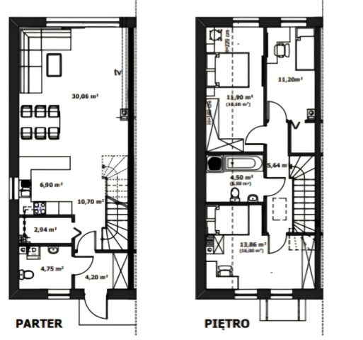 bliźniak, 4 pokoje Dołuje. Zdjęcie 2