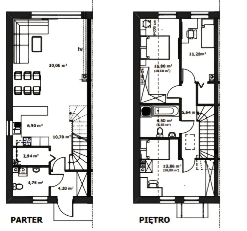 bliźniak, 4 pokoje Dołuje. Zdjęcie 2
