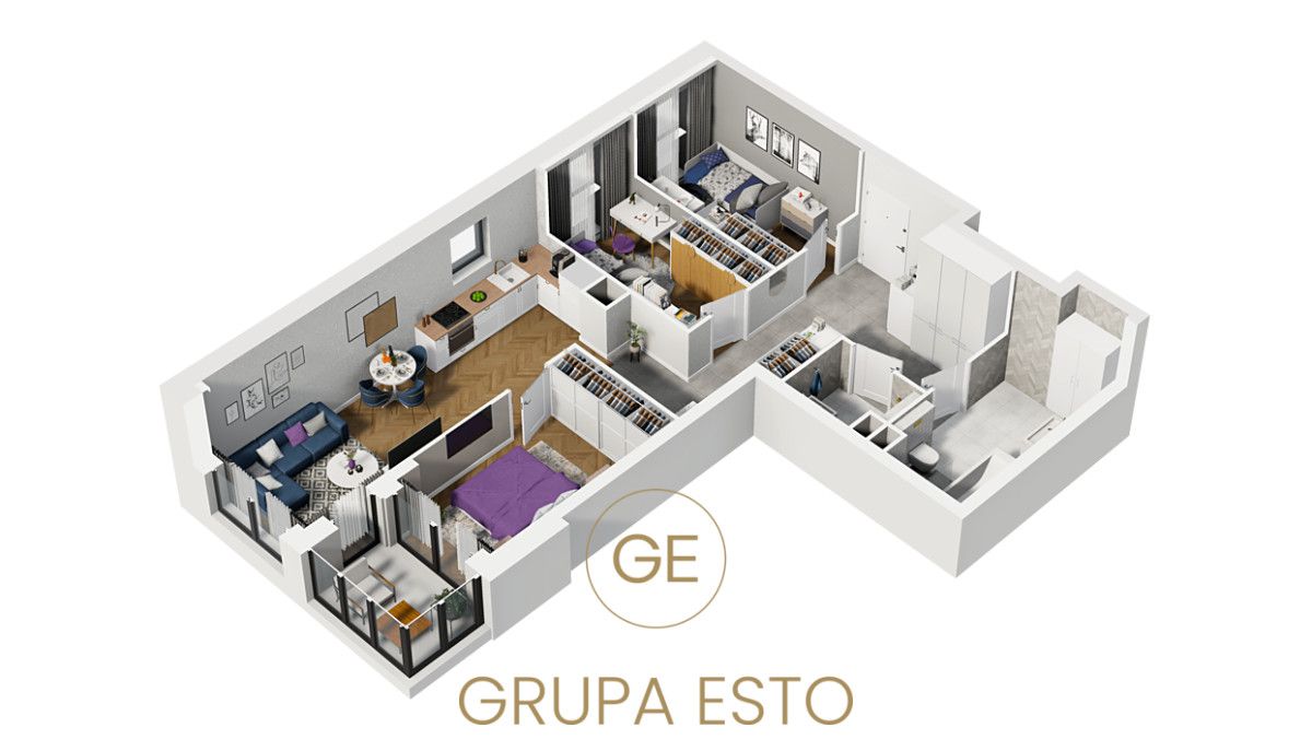 Mieszkanie 4-pokojowe Kraków Podgórze, ul. Rydlówka. Zdjęcie 3