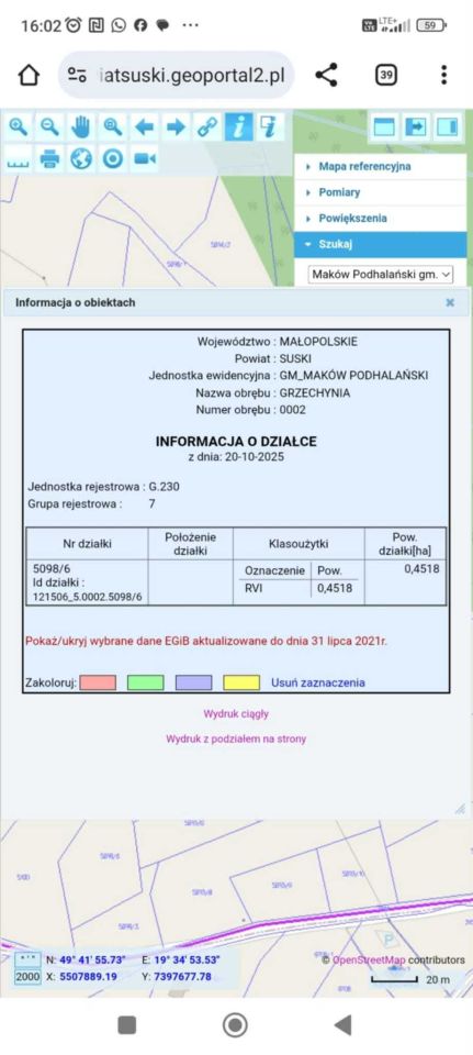 Działka rolno-budowlana Zawoja. Zdjęcie 8