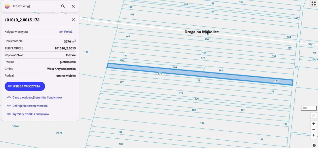 Działka rolna Kozierogi
