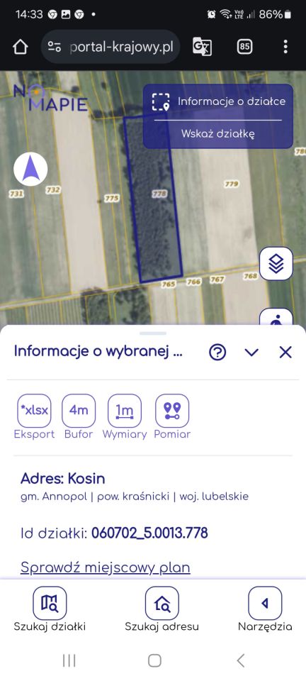 Działka rolna Kosin. Zdjęcie 3