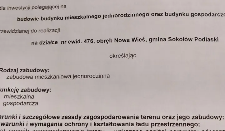 Działka budowlana Nowa Wieś