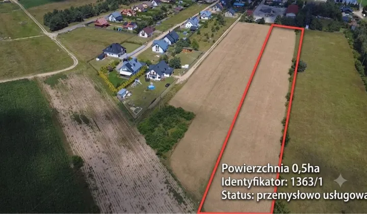Działka inwestycyjna Jednorożec