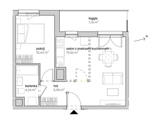 Mieszkanie 2-pokojowe Poznań Starołęka, ul. Unii Lubelskiej. Zdjęcie 7