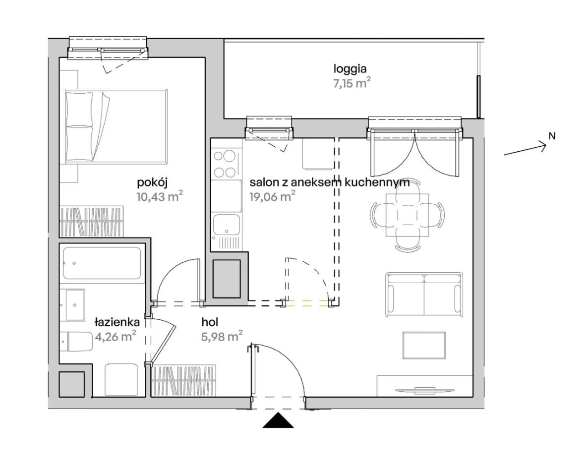 Mieszkanie 2-pokojowe Poznań Starołęka, ul. Unii Lubelskiej. Zdjęcie 7