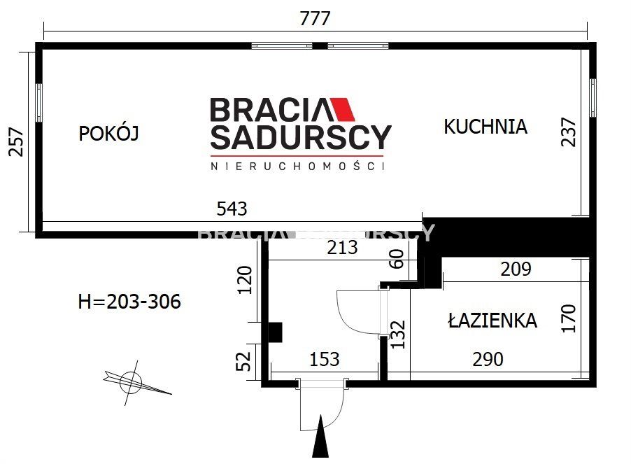 Mieszkanie 1-pokojowe Kraków Prądnik Czerwony, ul. Jana Sabały. Zdjęcie 3