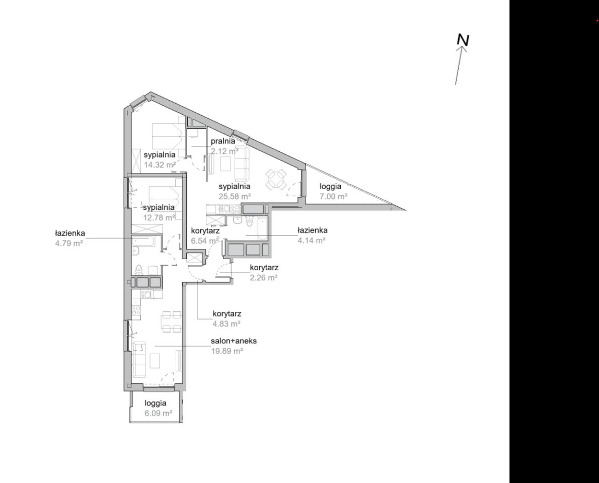 Mieszkanie 4-pokojowe Wrocław Tarnogaj, ul. Piękna. Zdjęcie 7