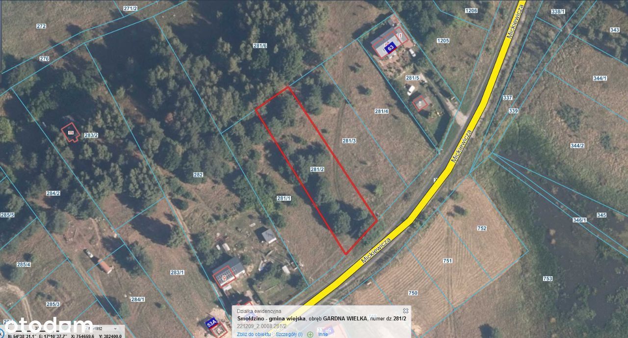 Działka budowlana Gardna Wielka, ul. Adama Mickiewicza. Zdjęcie 2