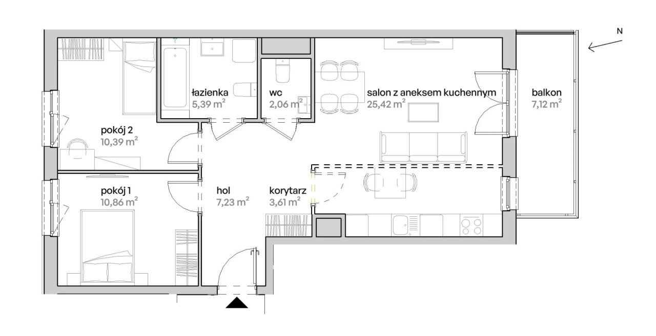 Mieszkanie 3-pokojowe Poznań Starołęka, ul. Unii Lubelskiej. Zdjęcie 7