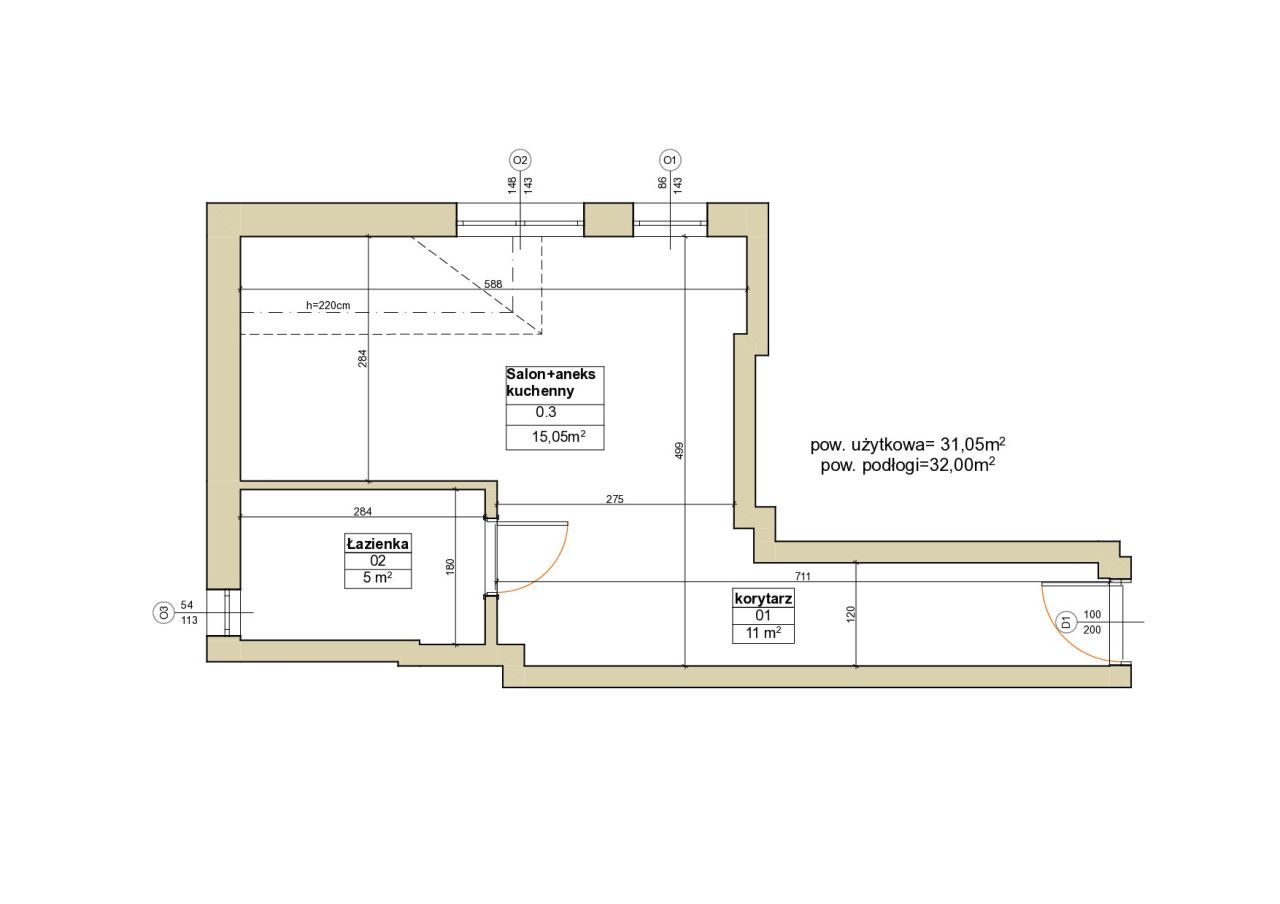 Mieszkanie 1-pokojowe Kraków Prądnik Biały, ul. Zygmuntowska. Zdjęcie 9