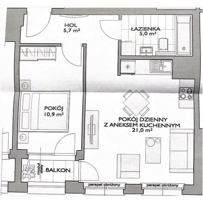 Mieszkanie 2-pokojowe Gdańsk Wrzeszcz, ul. Bolesława Leśmiana. Zdjęcie 7