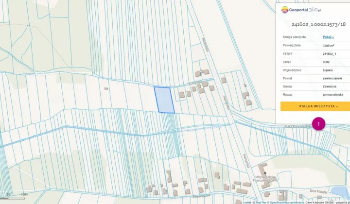 Działka budowlana Zawiercie Bzów, ul. Zuchowa